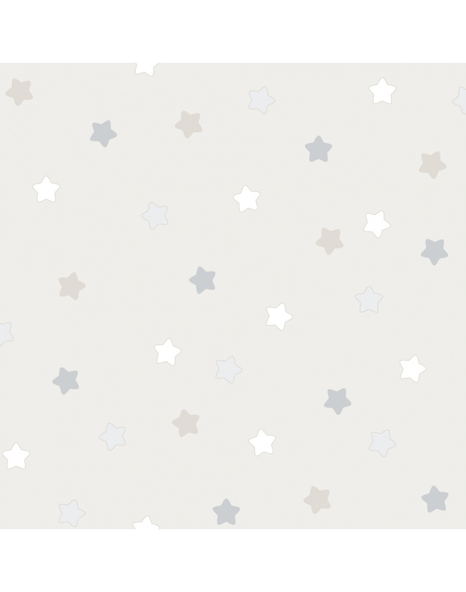 Detská tapeta s hviezdičkami 102254 - béžová a biela